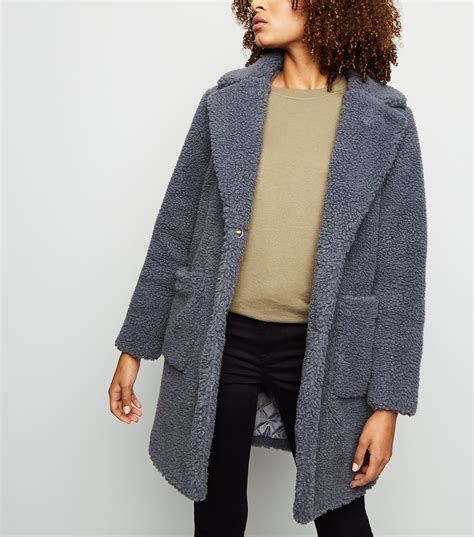 teddy coat new look